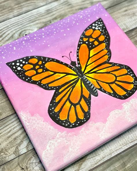 easy butterfly canvas painting